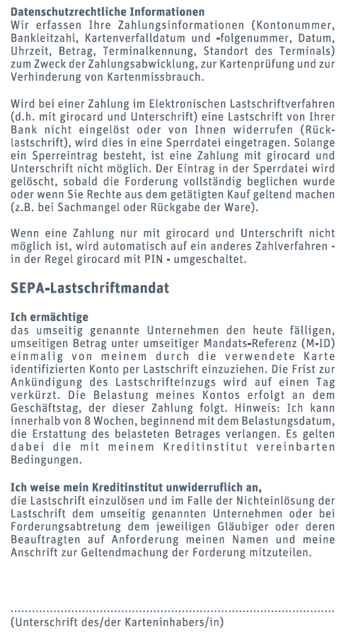 Ökobon 57/38/12 mit allgemeinem Lastschrifttext